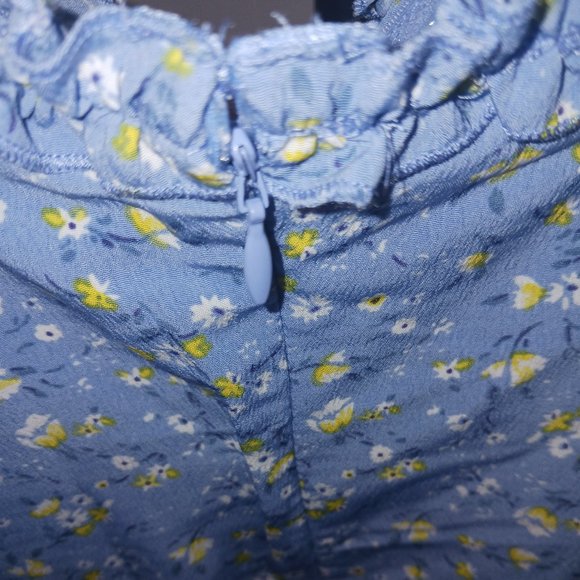 NWT Forever 21 blue floral midi dress - Picture 4 of 4